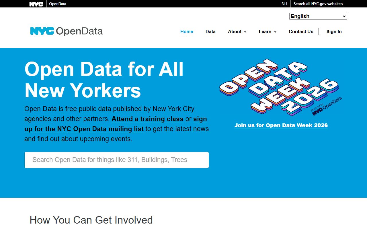 NYC Open Data portal for New York City white pages research
