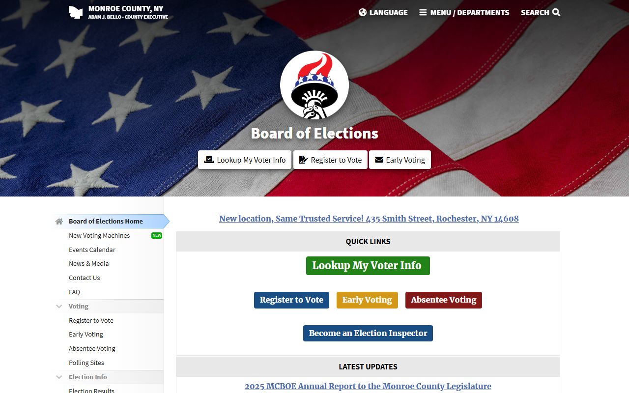 Monroe County Clerk website for Perinton white pages searches