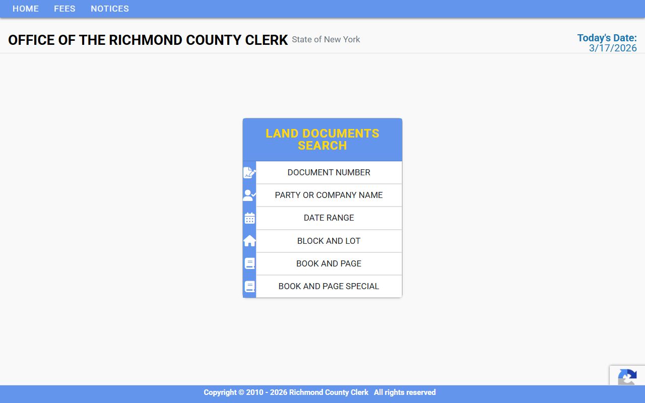 Richmond County land documents search portal for white pages lookups