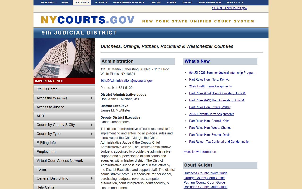 Westchester County courts portal for Yonkers white pages searches