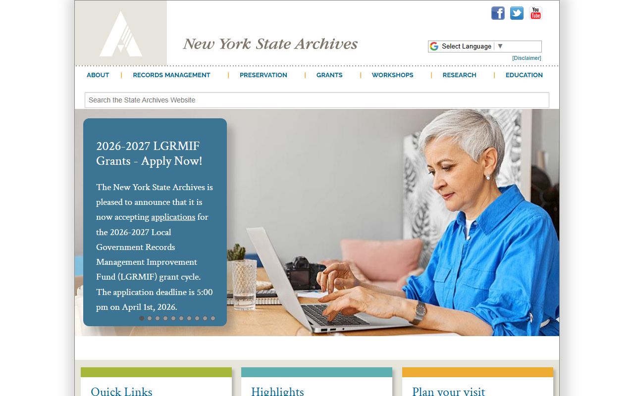 New York State Archives website for Troy white pages historical research